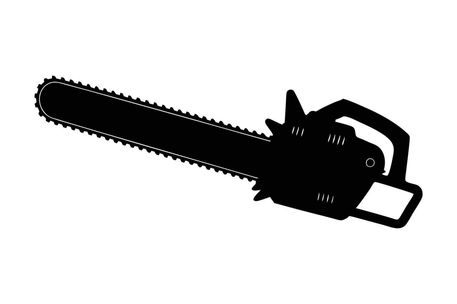 Chainsaw silhouette style design vector