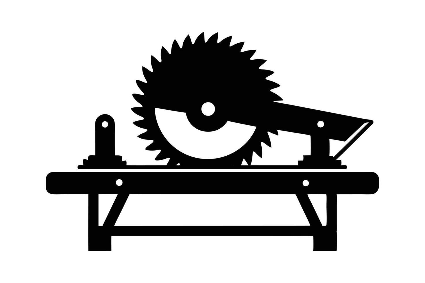 Miter Saw silhouette style art design vector
