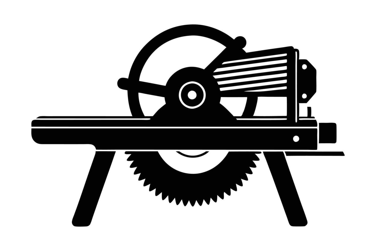Miter Saw silhouette style design vector