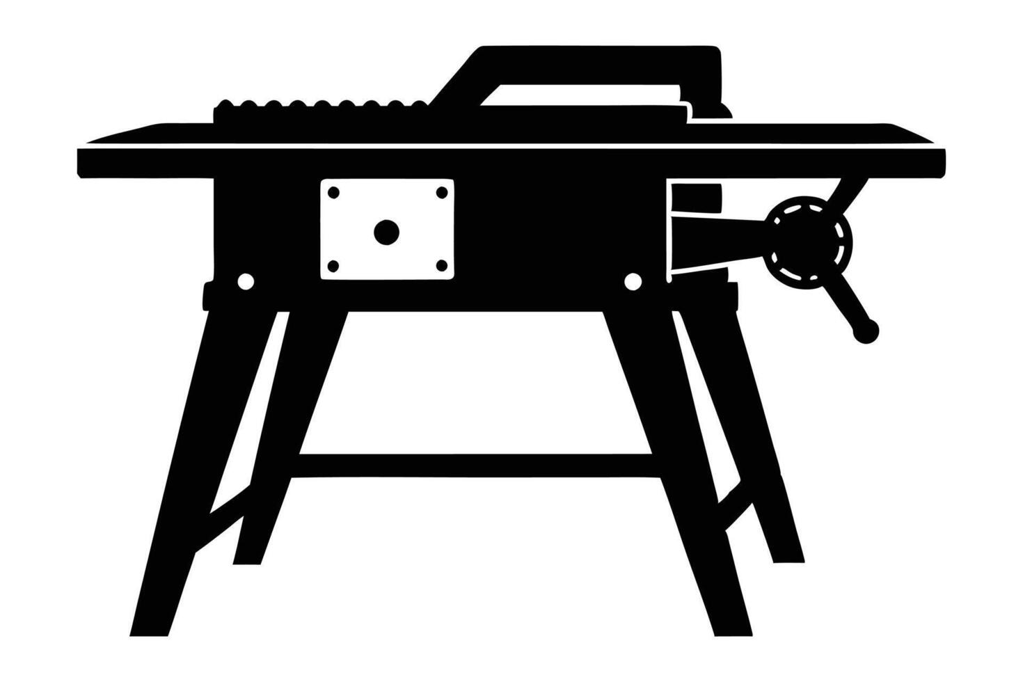 Table Saw silhouette style design vector