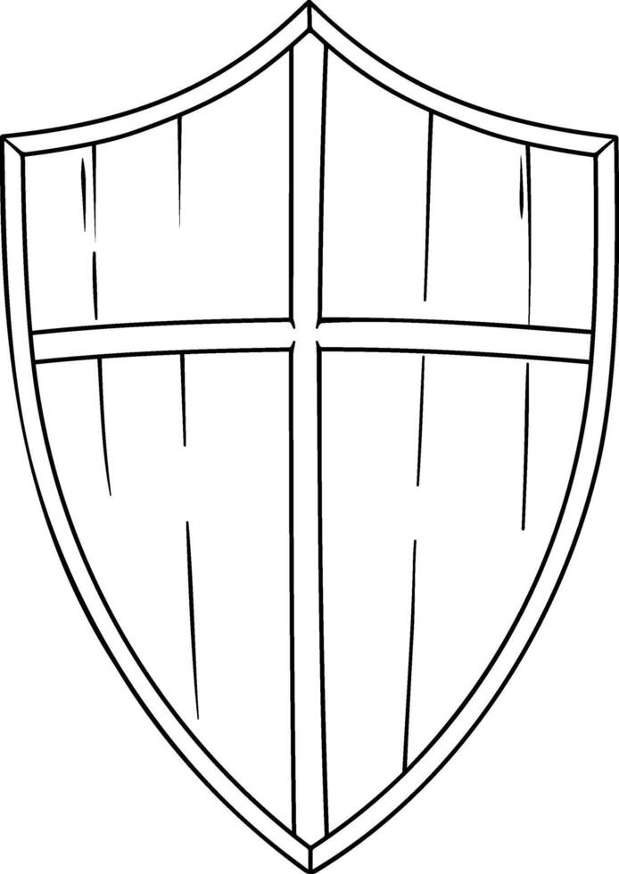 black protective shield without background vector
