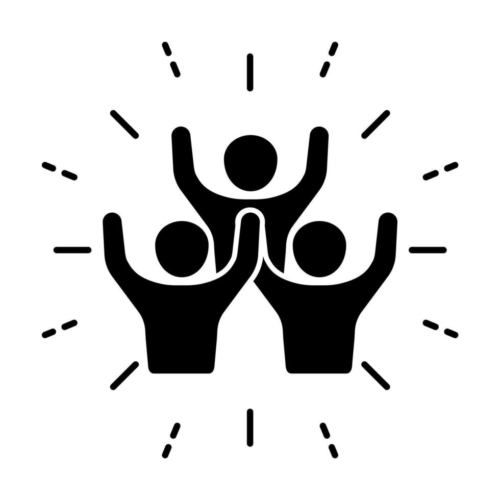group happy people icon joy expression feeling, party friends for graphic design, logo, web site, social media, mobile app, ui illustration. vector