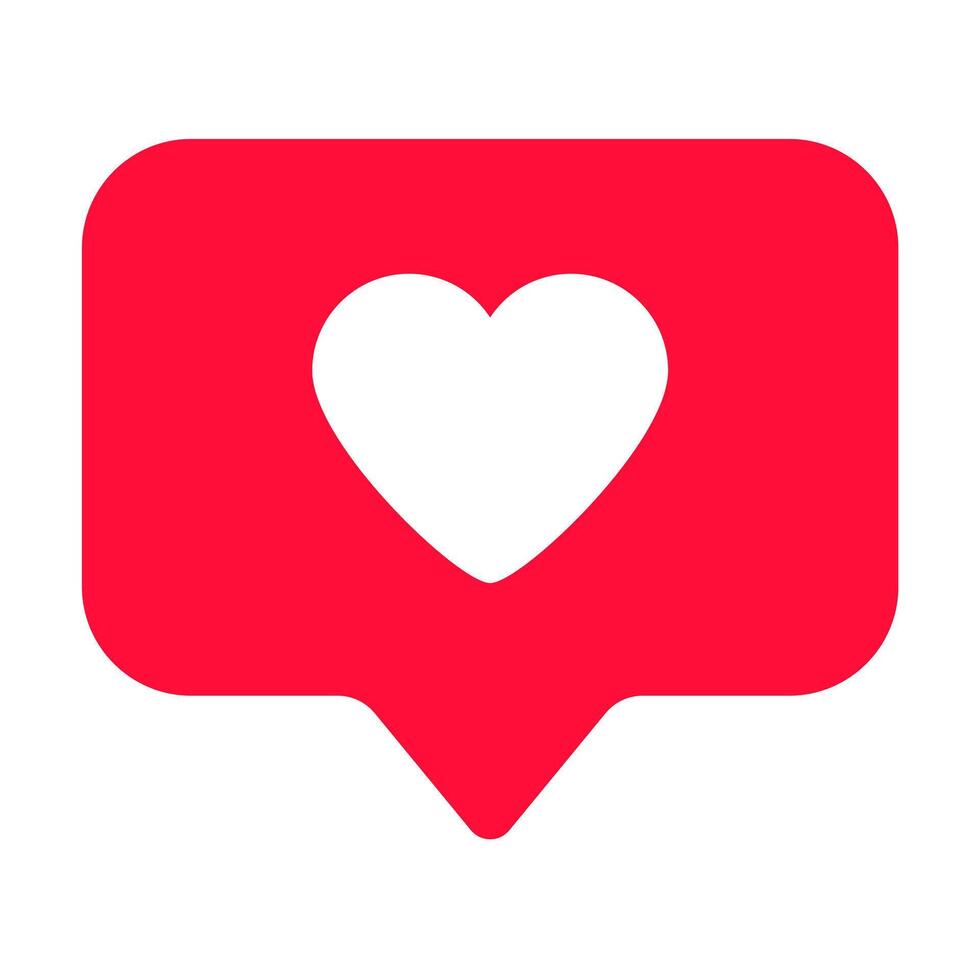 Notification Like icon . Social network app for graphic design, logo, web site, social media, mobile app, ui illustration vector