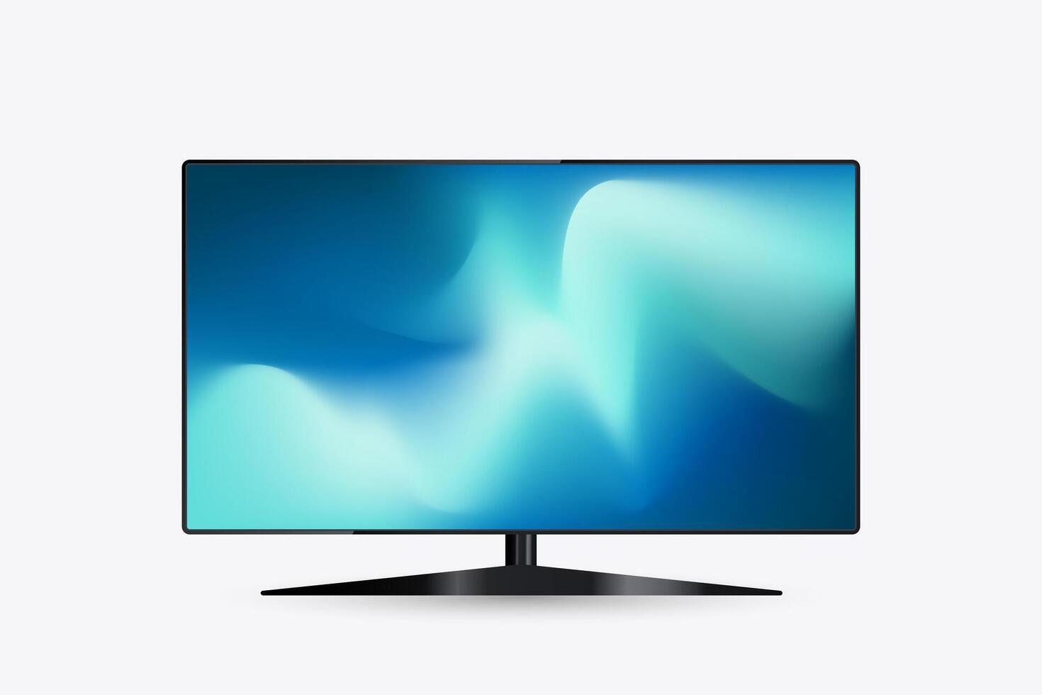 The Hanging LED TV Screen Mockup with gradient blue screen. A technology LED TV Screen Mockup in 3Ds. editable LED , illustration vector