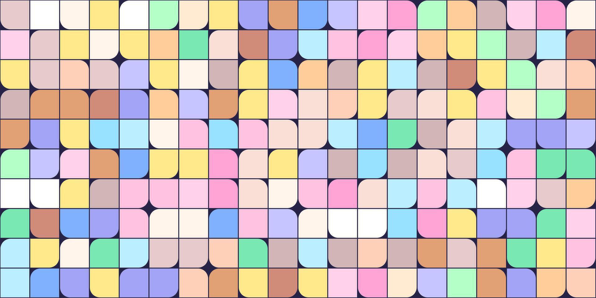 Multicolored seamless checkered pattern. For use in Presentation, Flyer,Cover, textile design, Leaflet, Cards, Landing, Website Design. vector