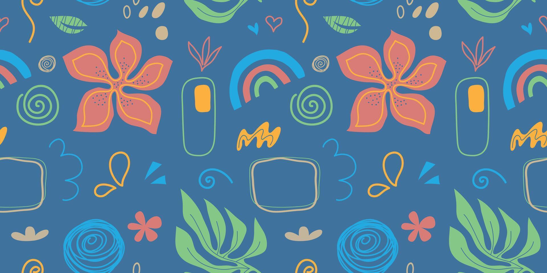 Trendy collection of doodles and abstract nature icons on isolated white background. Large summer collection, unusual organic shapes in freehand matisse art style. Includes Abstract vector