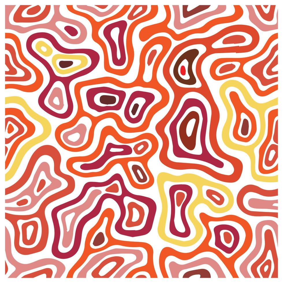 A lively abstract image composed of red, orange, and yellow shapes, creating a striking visual effect. vector