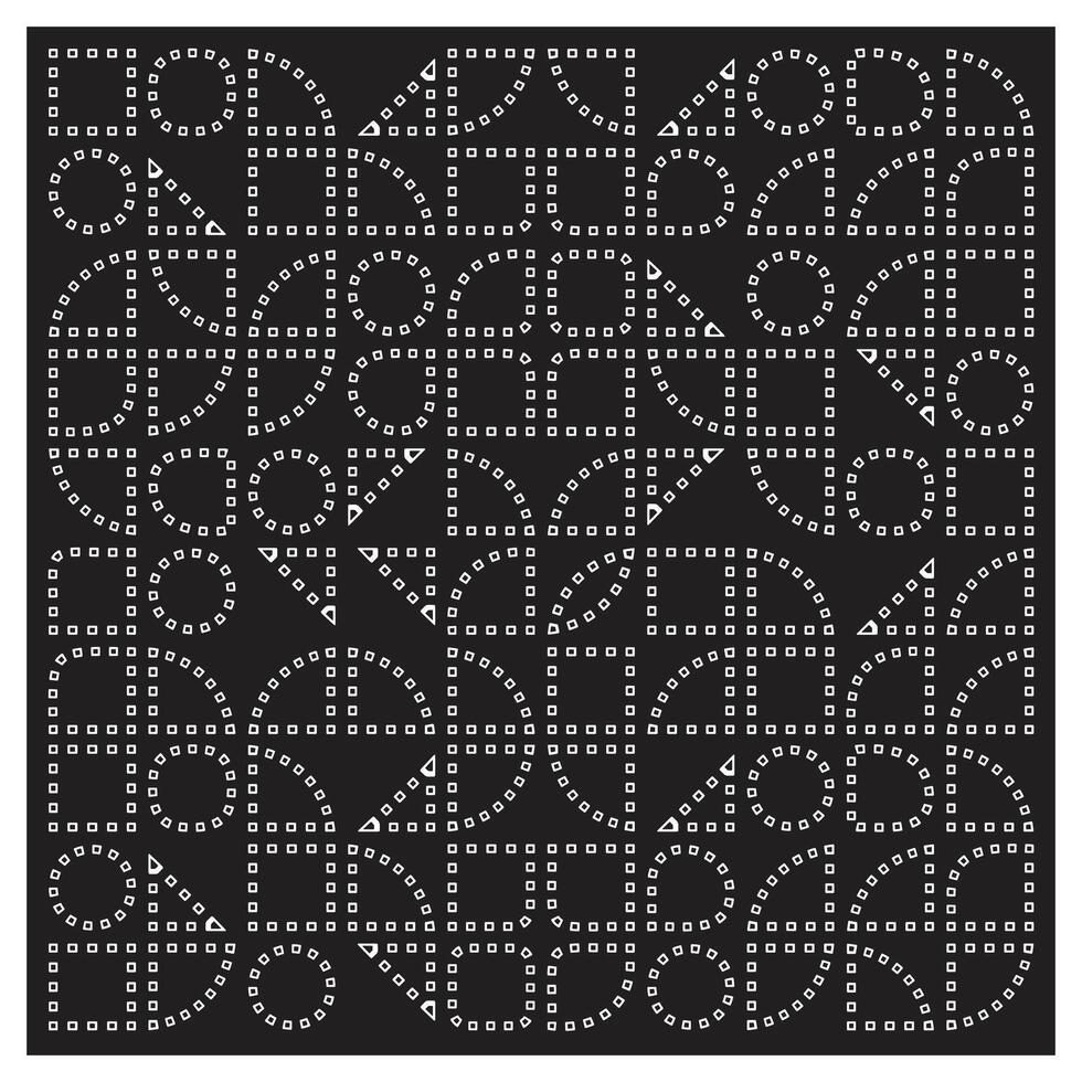 Black and white intricate paisley pattern with dotted details. vector