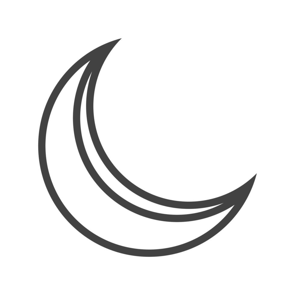 creative crescent icon symbol Looking up at the beautiful crescent moon tonight vector