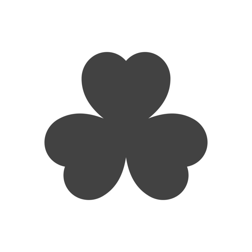 three leaf shamrock icon symbol isolated on white background vector