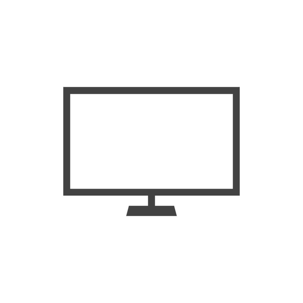 monitor screen icon flat design isolated on white background vector