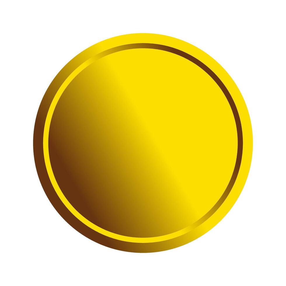 shiny gold coin as the main prize isolated on white background vector
