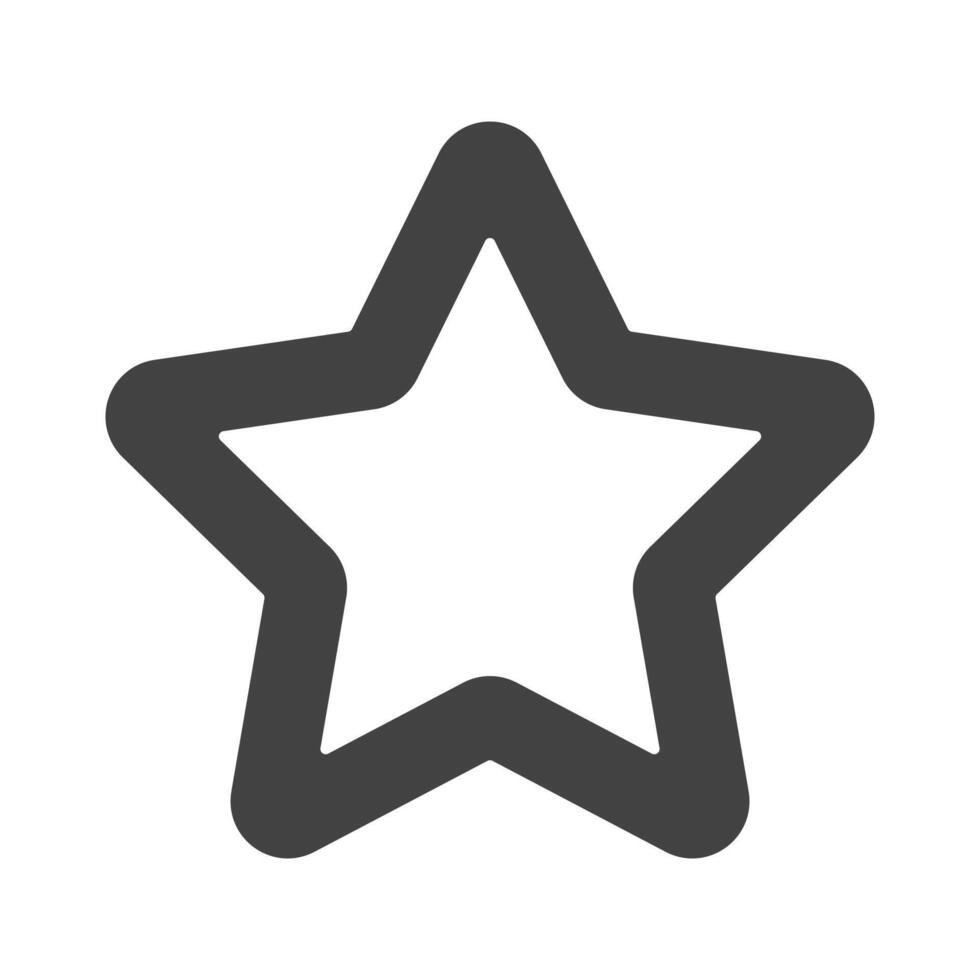 line icon star symbol. simple star graphic is perfect for creating a rating system for app vector