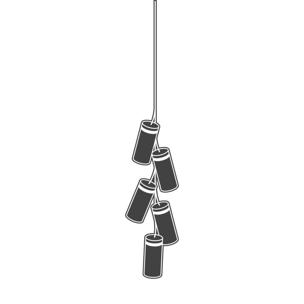 Light the fuse and watch the fireworks Firecracker symbol chinese new year isolated on white background vector