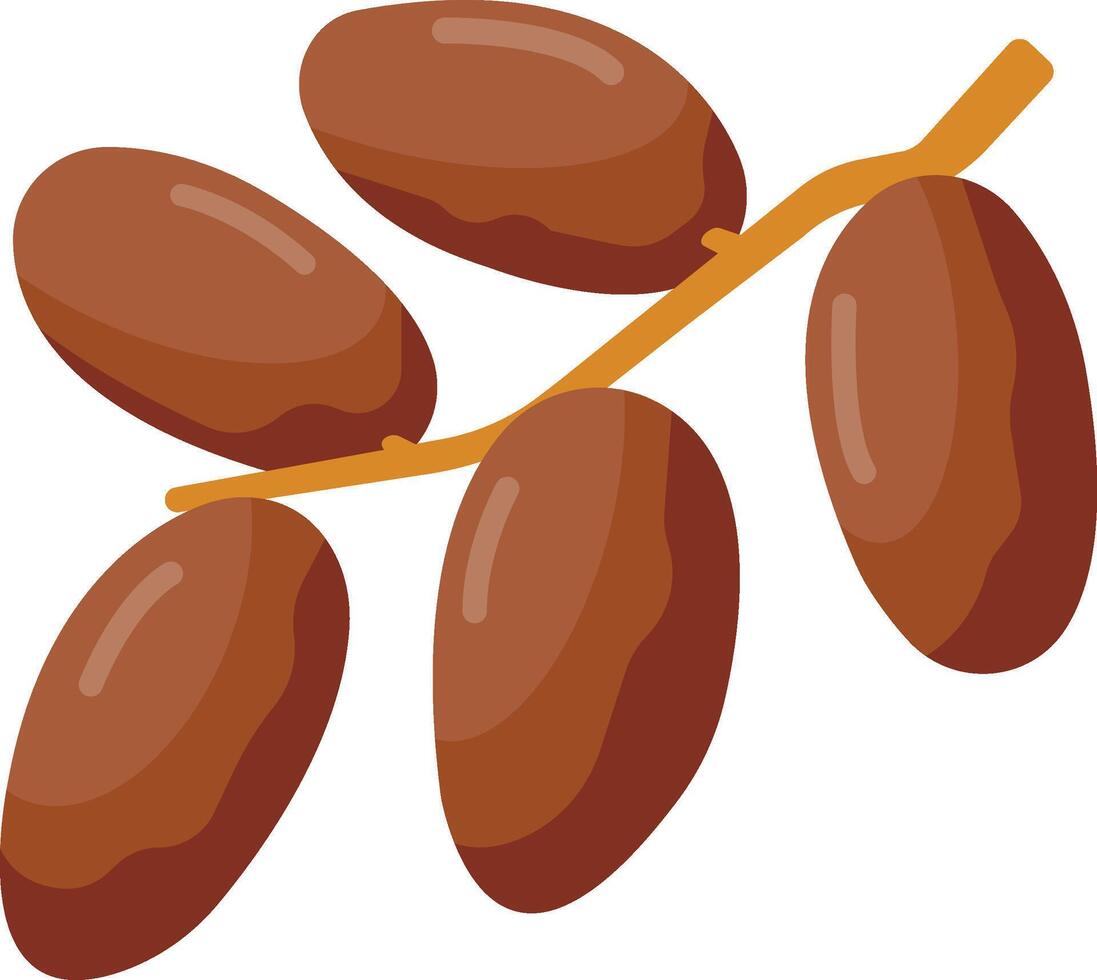 Date Fruit Cartoon Ilustration Design vector