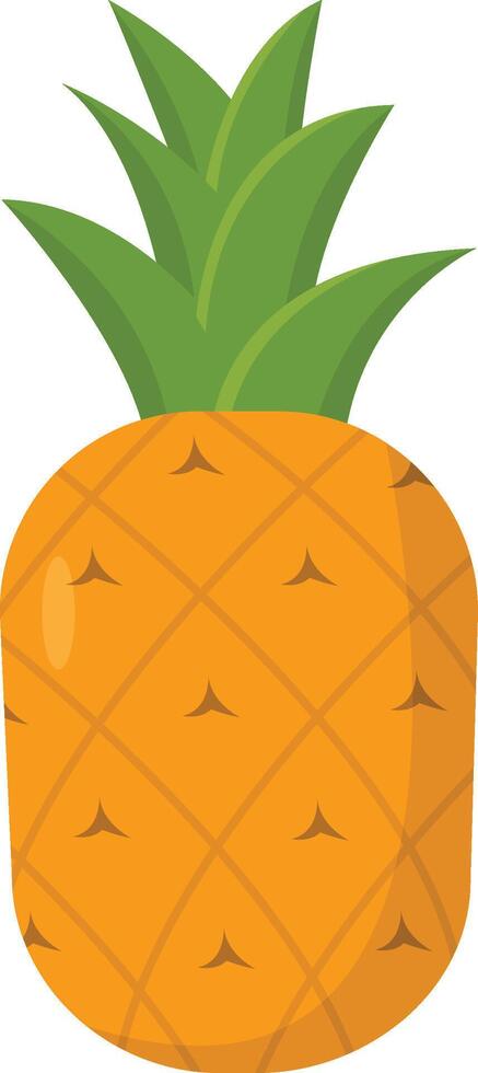 Pineapple Fruit Cartoon Ilustration Design vector