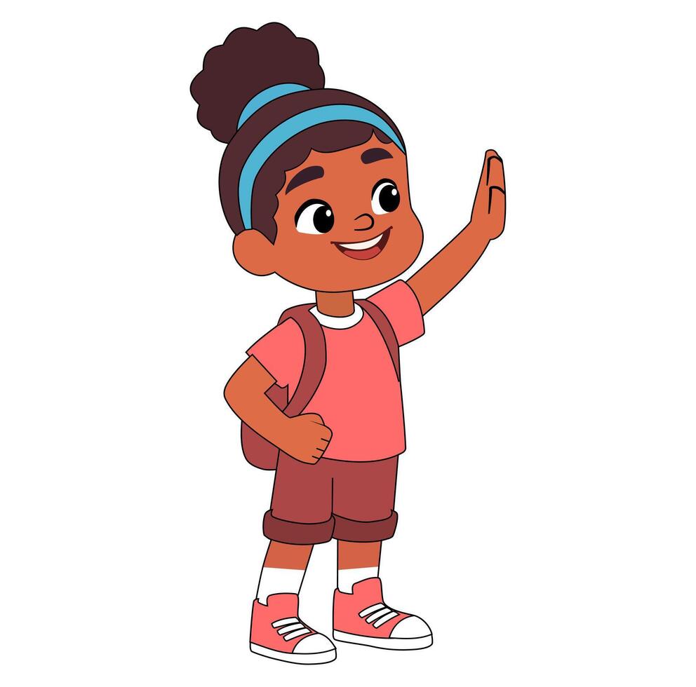 Cartoon Man Hello To Other Vectors Illustration