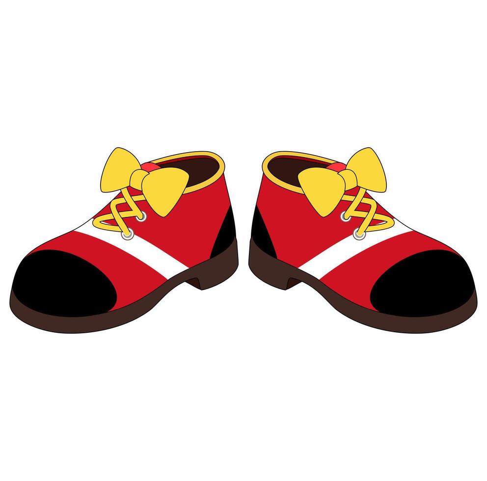 Cartoon Clown Shoes Vectors Illustration