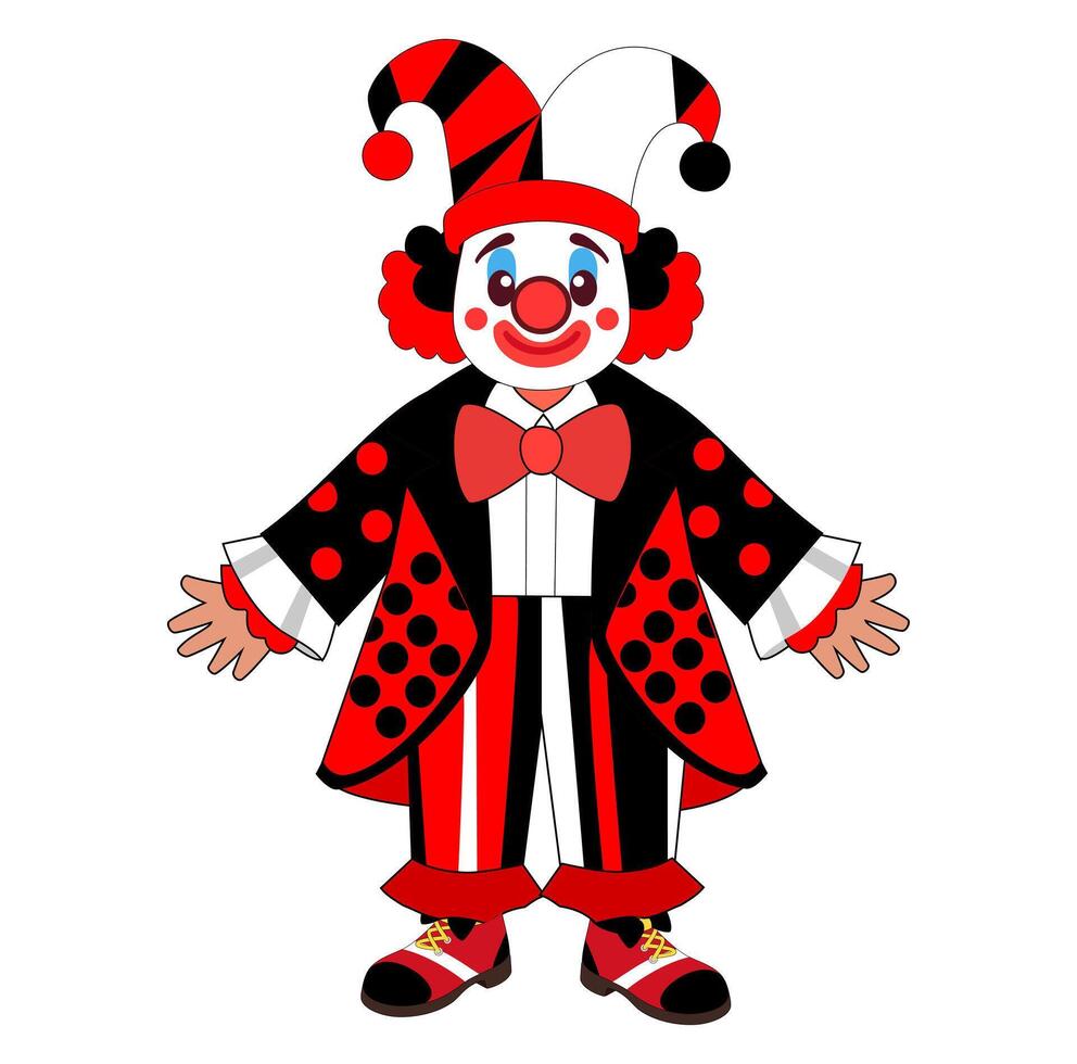 Cartoon Cute And adorable Clown Vectors Illustration