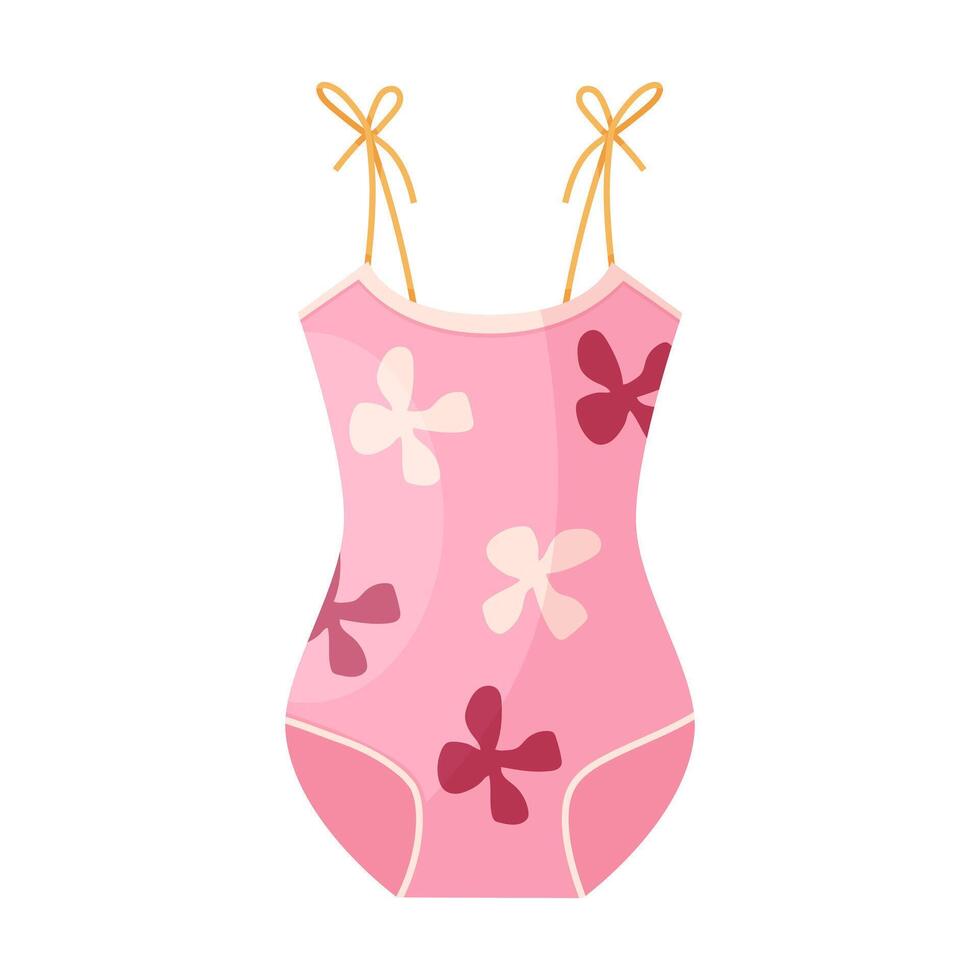 Slim-fit swimming costume on a white background vector