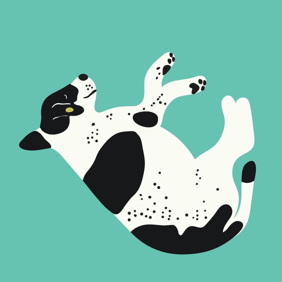 sleeping dog with spots vector