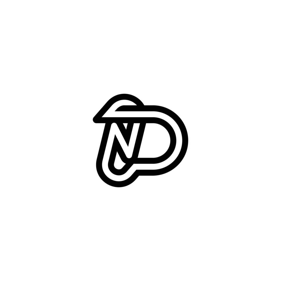 Custom ND DN Monogram for Unique Business Branding vector
