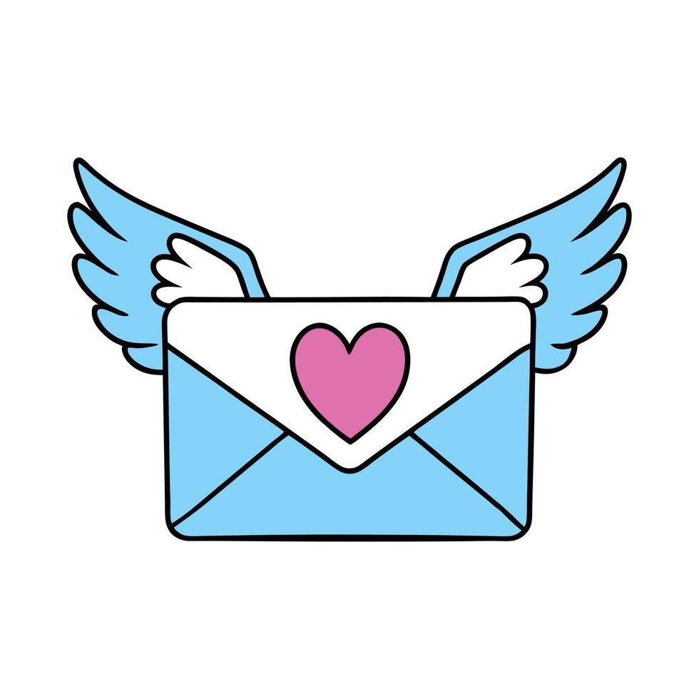Love mail letter message envelope icon isolated on white background vector