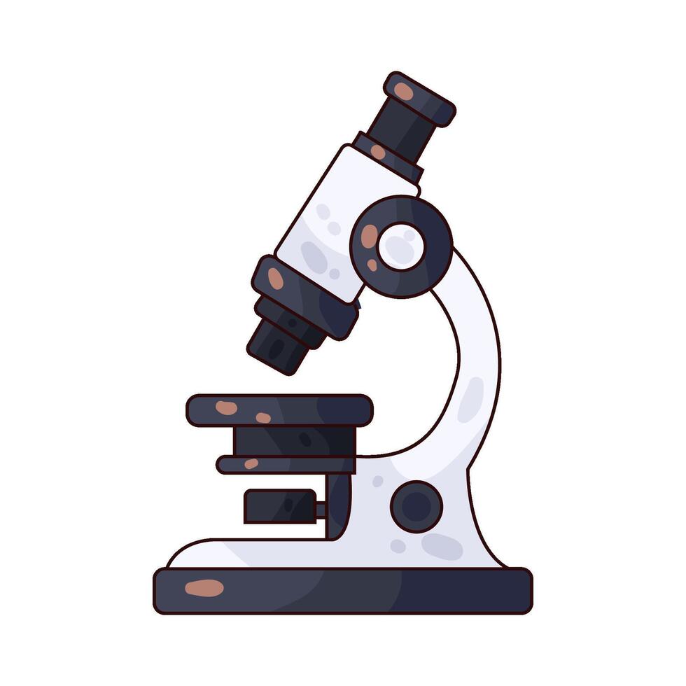 white lab microscope vector