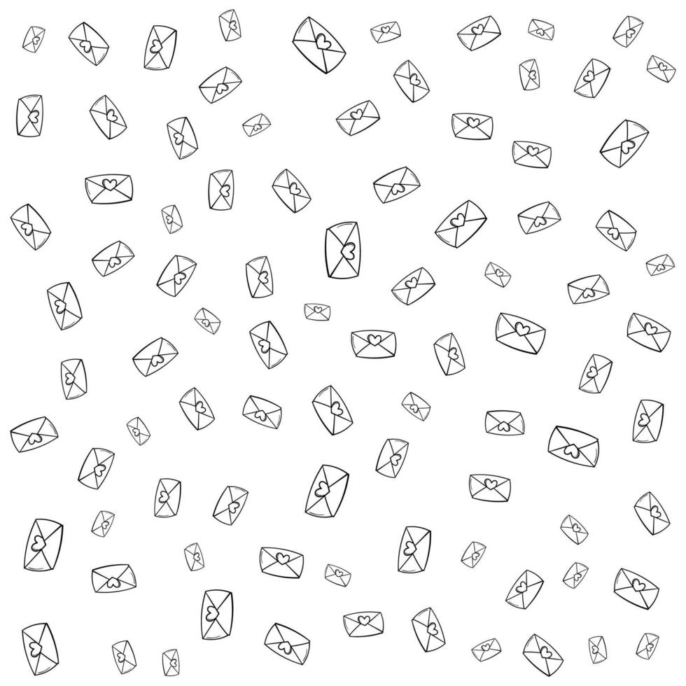 Abstract Geometric Love Valentine's Envelope Pattern vector