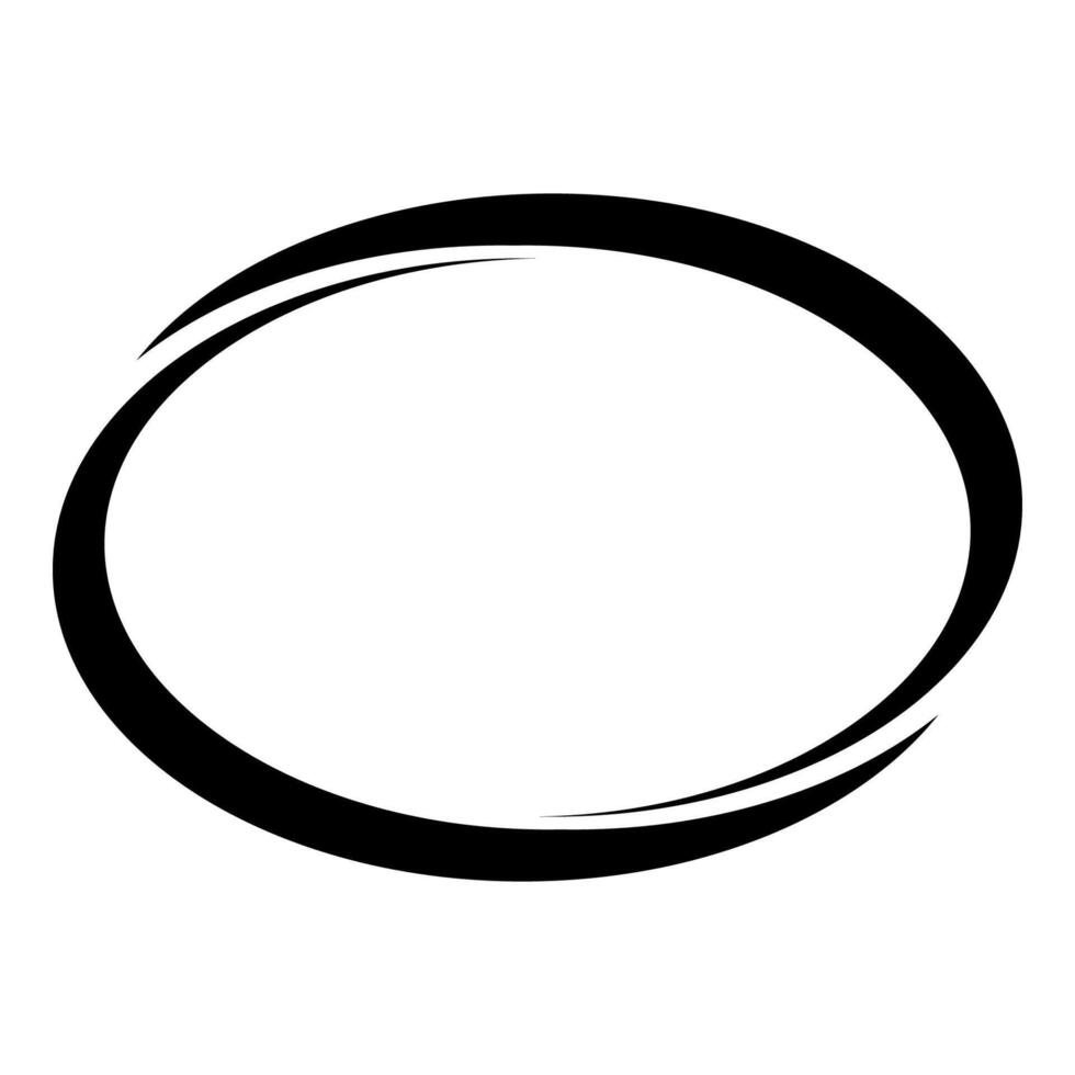 Black and White Double Oval Frame, circular banner frames borders vector