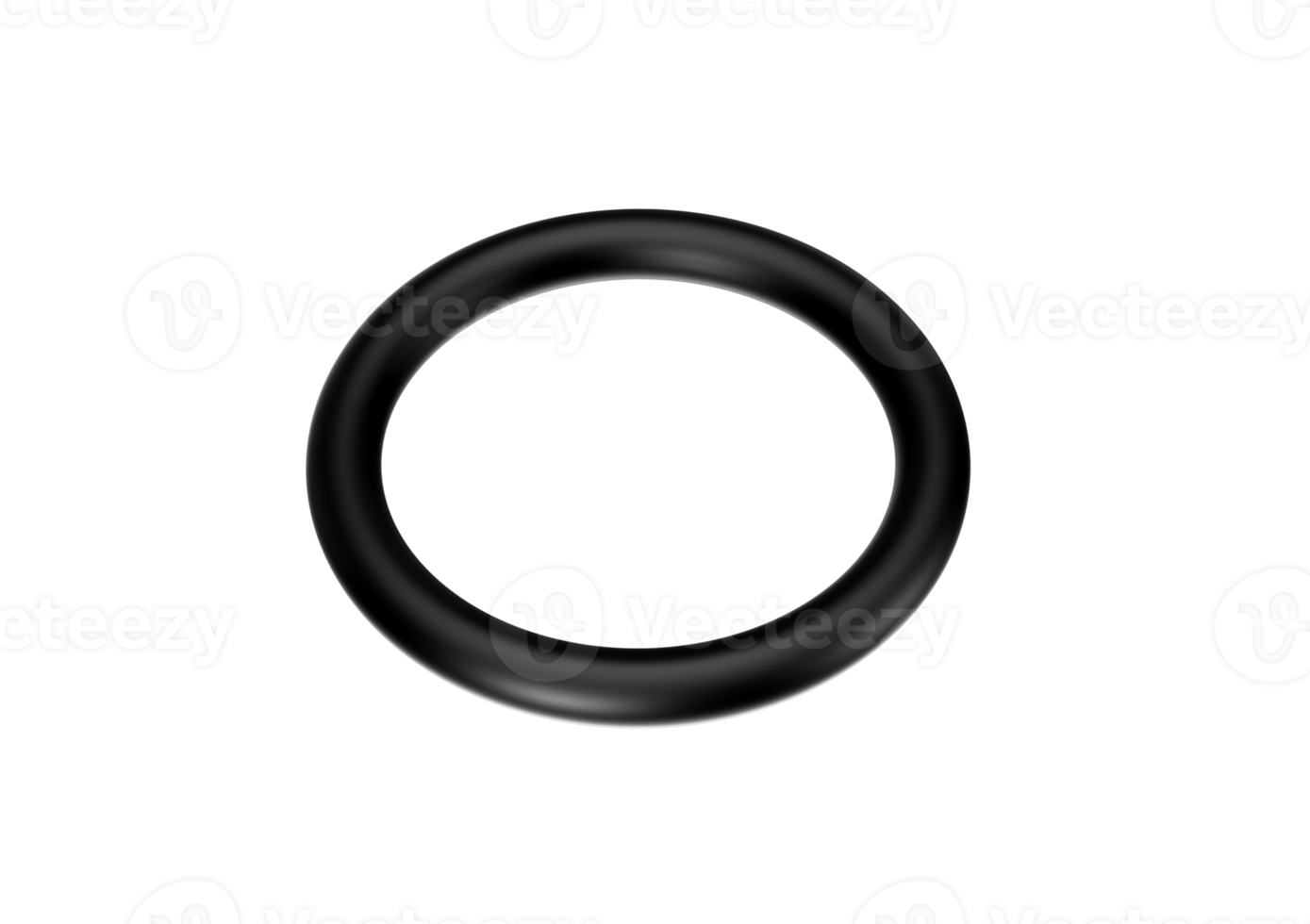 A Black Shiny Circular Rubber O ring Crucial For Sealing Gaps In Industrial Use 3d Illustration png