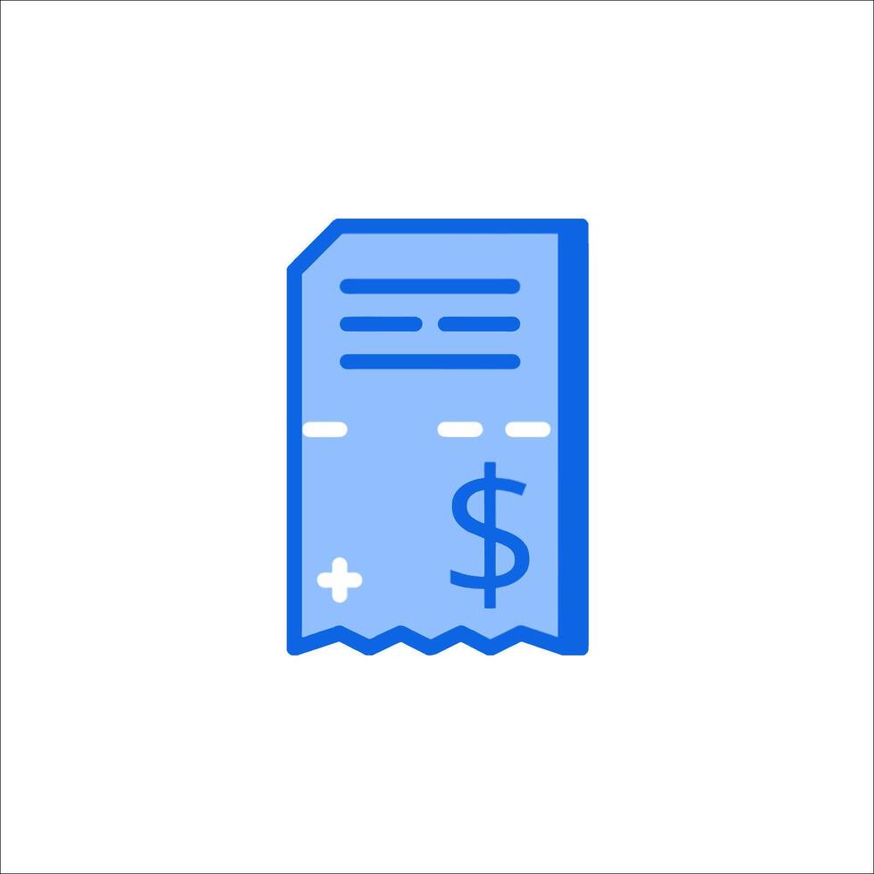 A receipt with a dollar sign on it vector