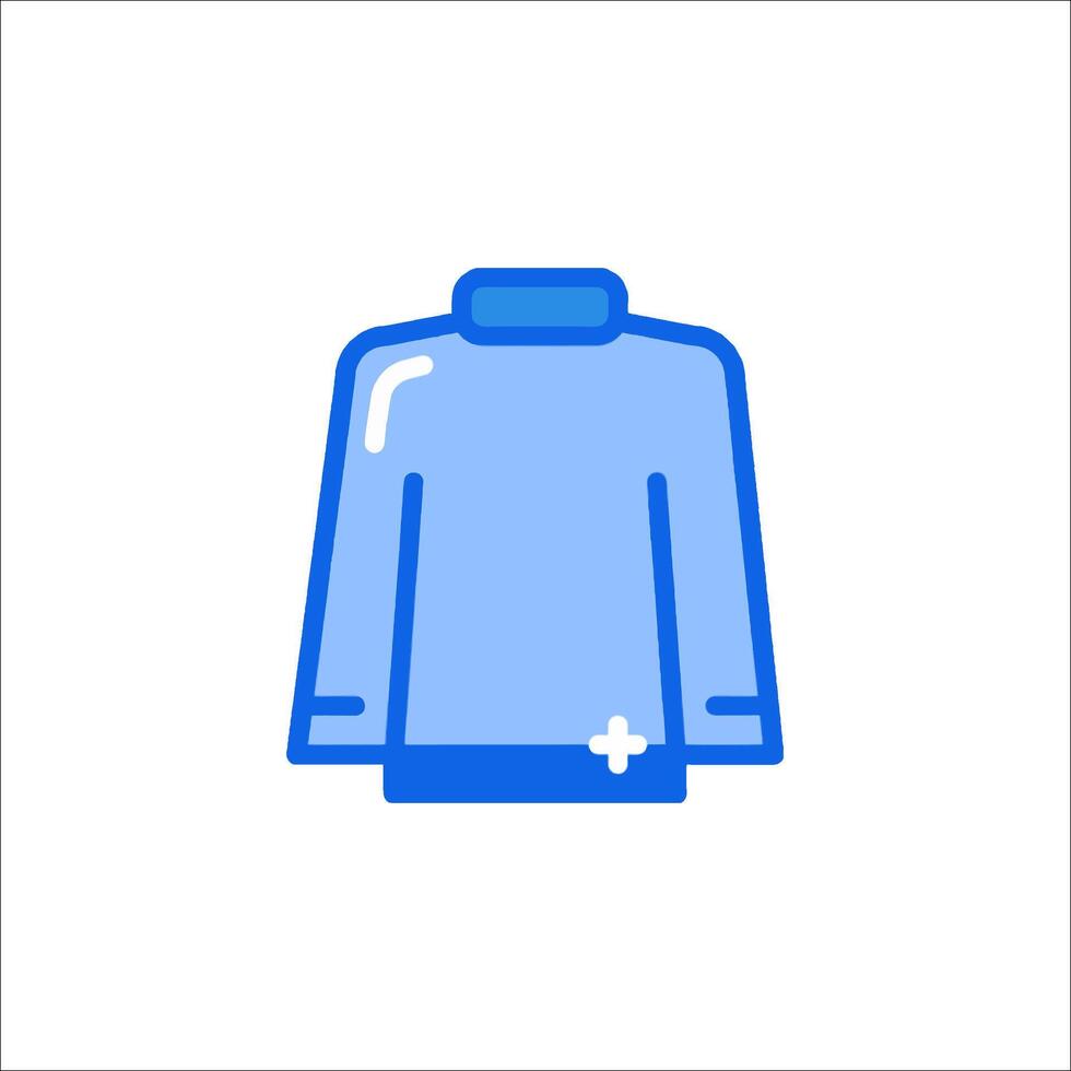 A blue sweater with a cross on it vector