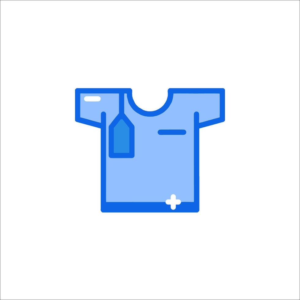 A blue t - shirt with a blue bottle on it vector
