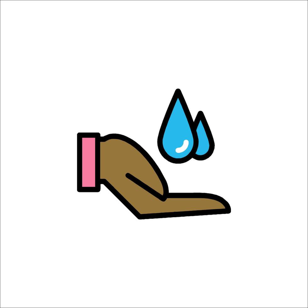 Water drop icon illustration vector