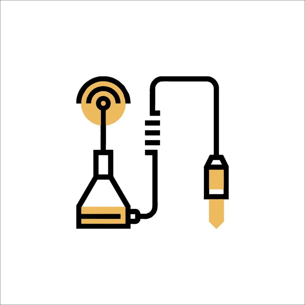A laboratory device with a wireless connection vector