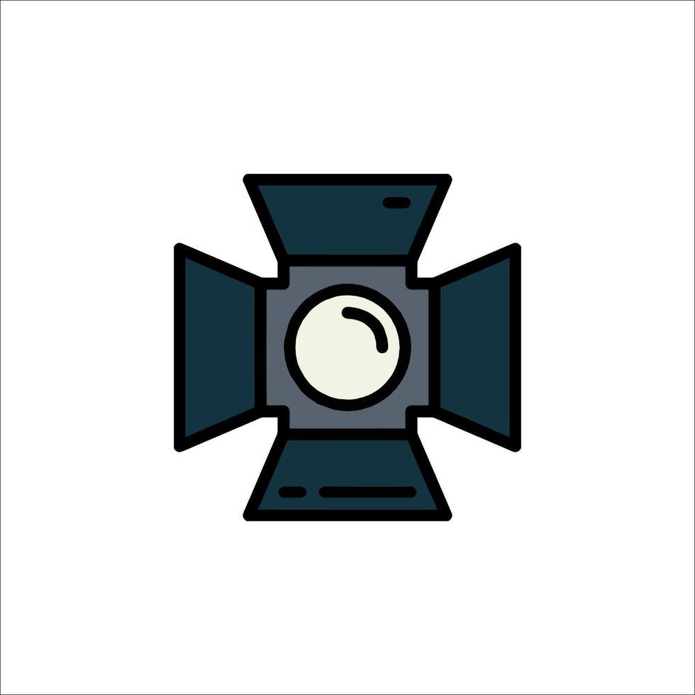 A camera light icon on a white background vector