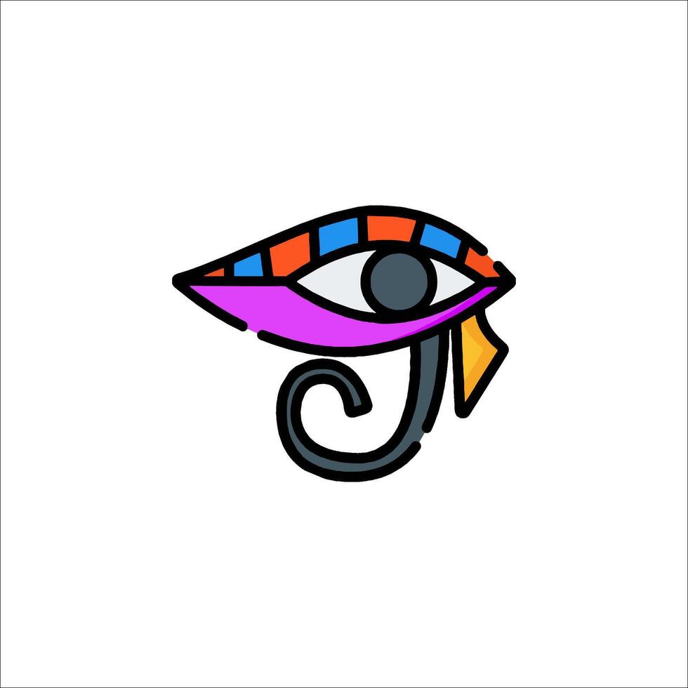 An egyptian eye icon on a white background vector