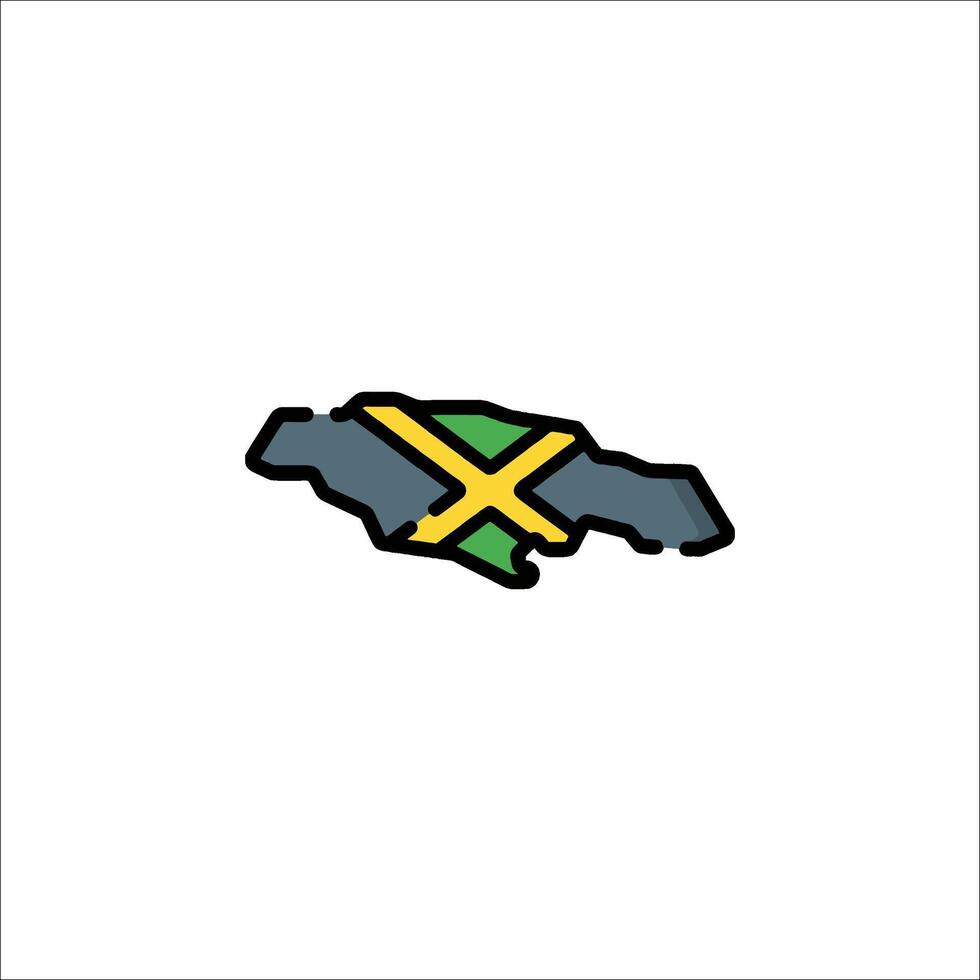 Jamaica flag icon illustration vector