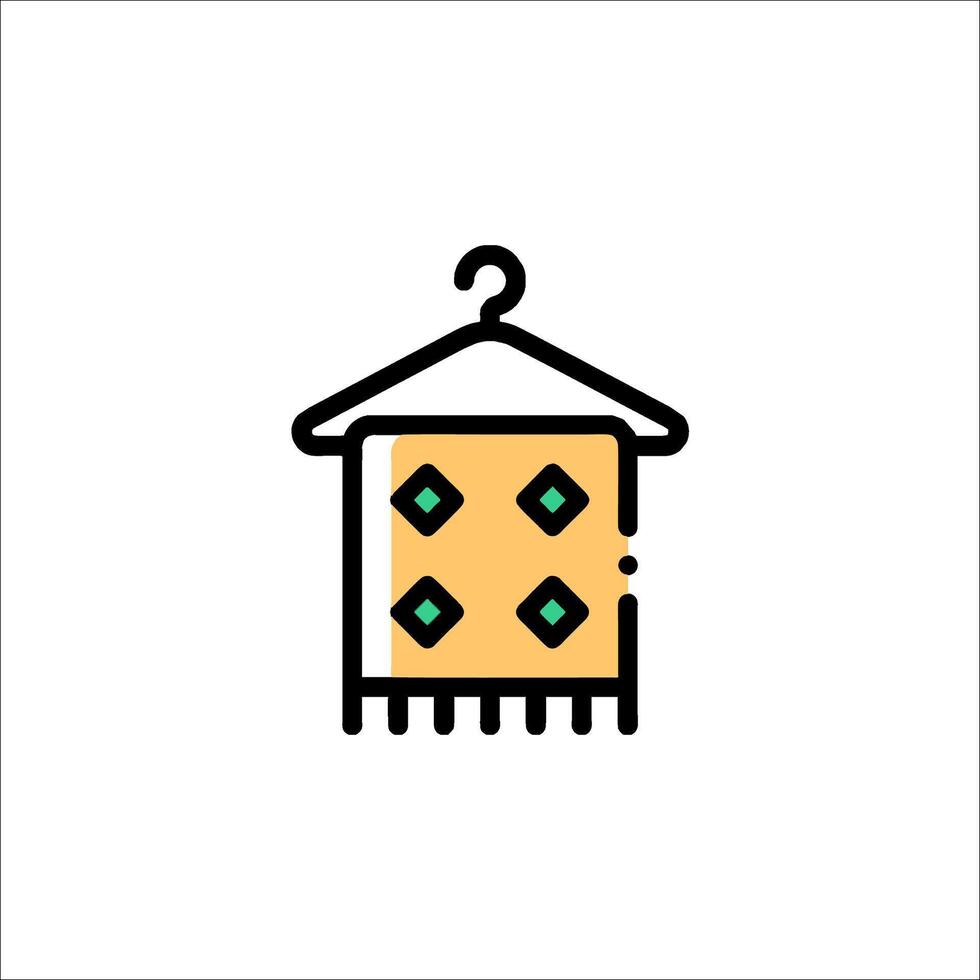 A house with a hanger on the wall vector