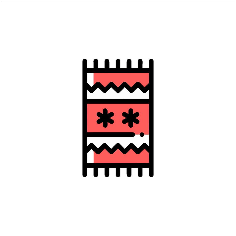 A red and black striped pattern on a white background vector
