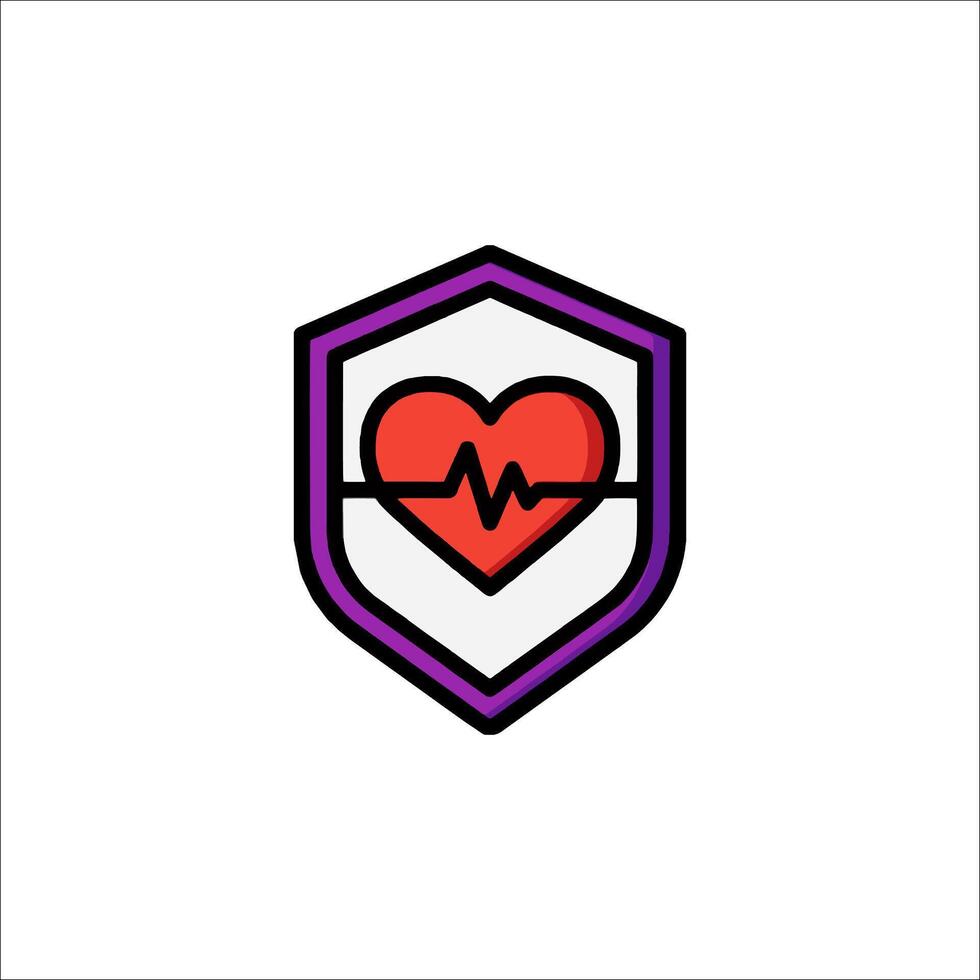 Heartbeat logo design vector