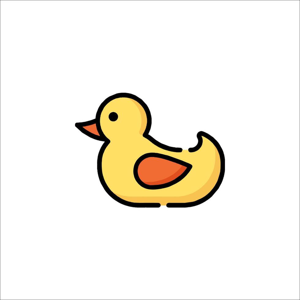 A yellow duck icon on a white background vector