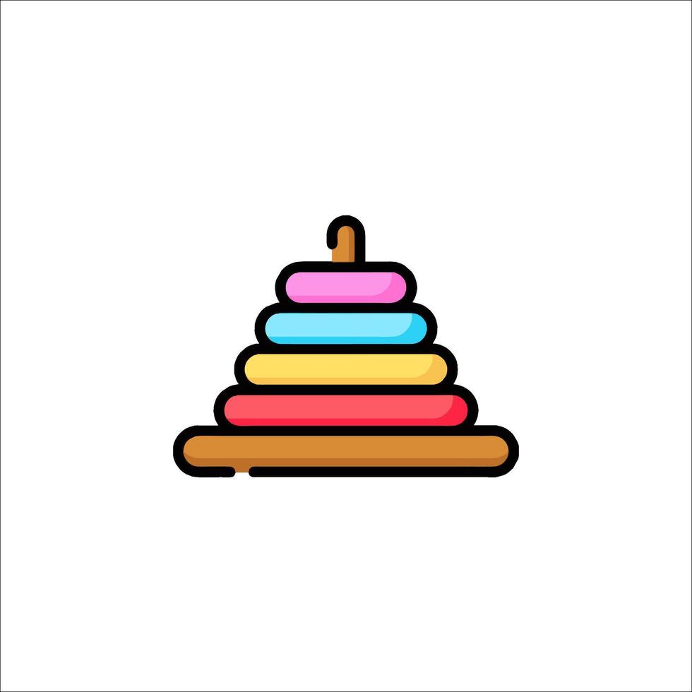 A colorful pyramid icon on a white background vector