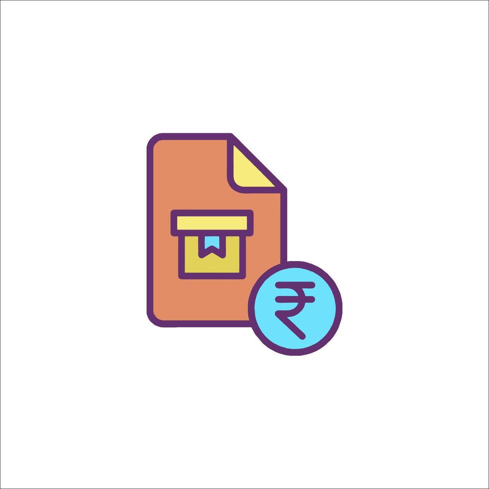 A file with a currency symbol and a dollar sign vector