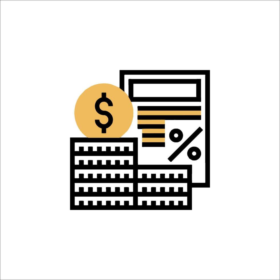A stack of money and a dollar sign vector