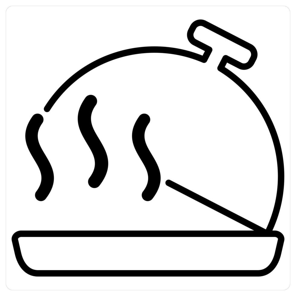 Dish icon concept in black duo line color vector