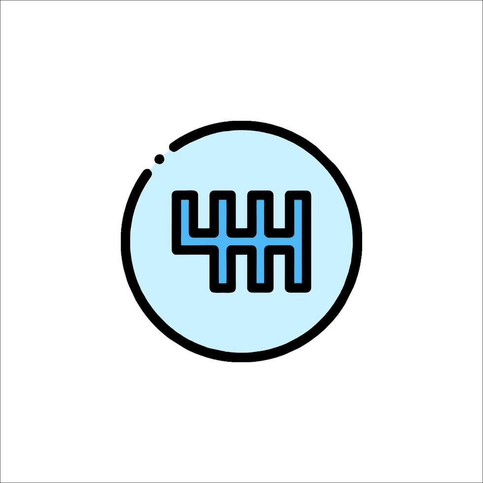 A four digit number in a circle icon vector