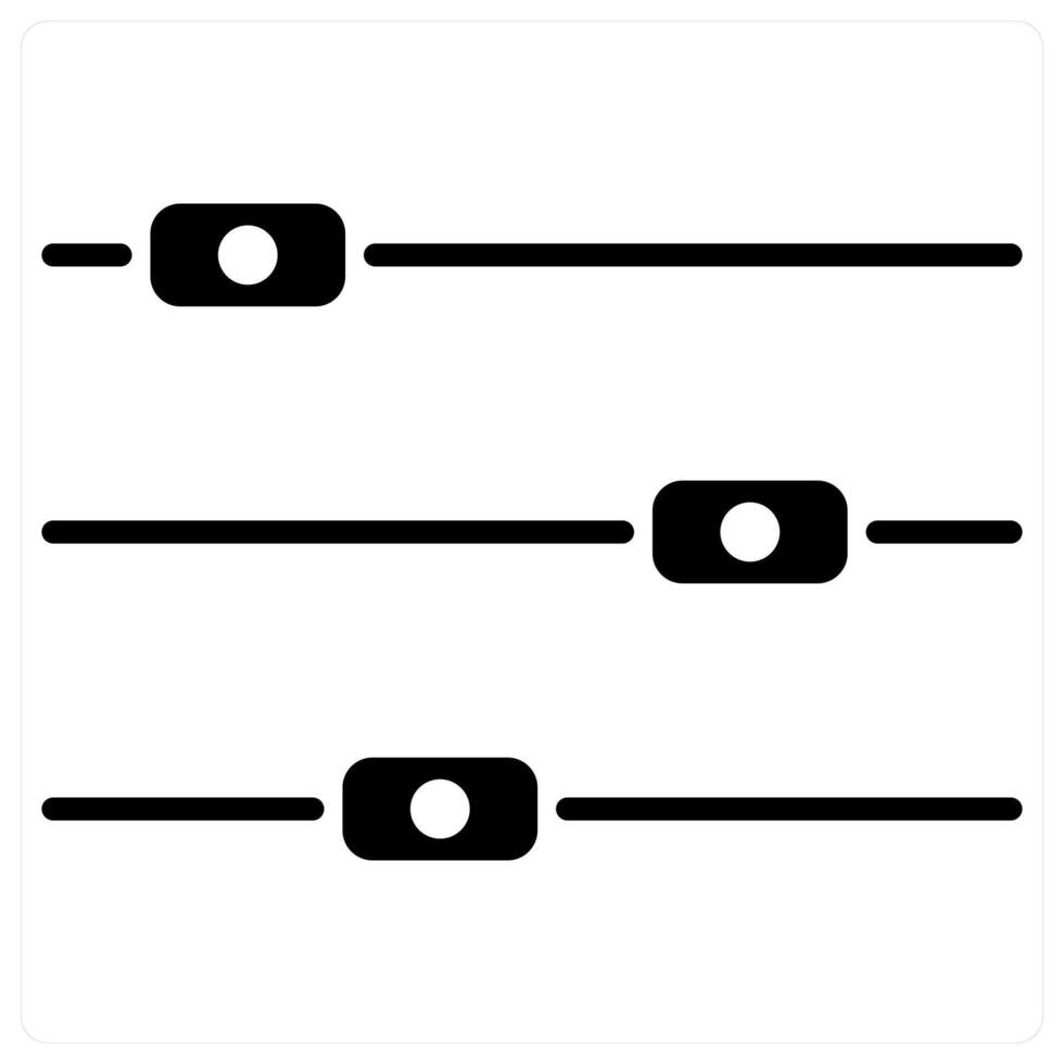 Slider icon concept in black duo line color vector