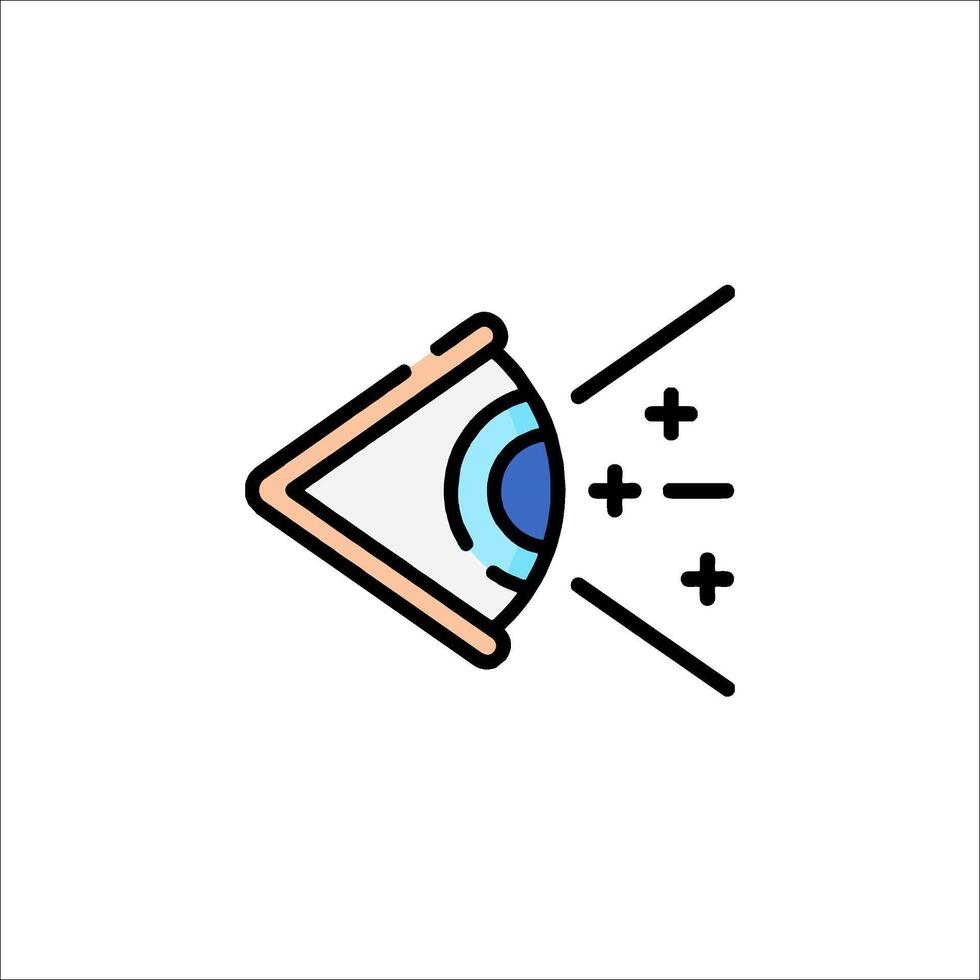 An eye icon with a triangle and a star vector